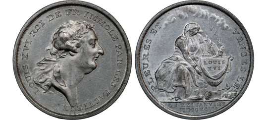 1793 France WM Medal Death of Louis XVI