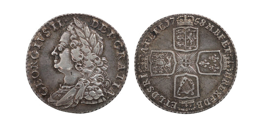 1758 Great Britain AR Shilling