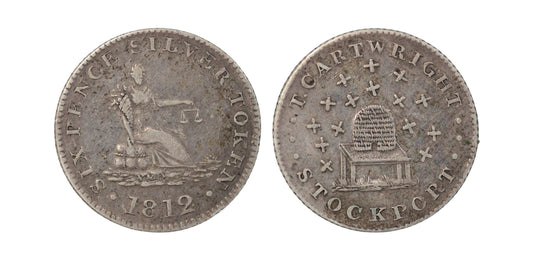 1812 Chesire AR Six Pence Token