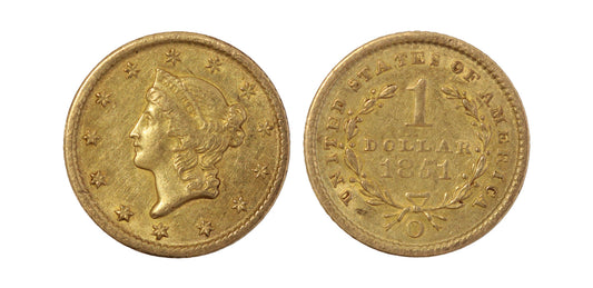 1851-O United States AV Gold Dollar