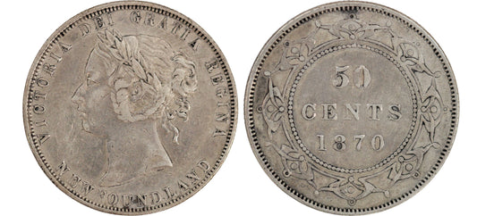 1870 Canada Newfoundland AR 50 Cents