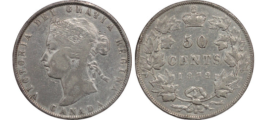 1872 Canada AR 50 Cents A/V