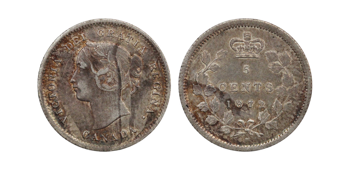 1872H Canada AR 5 Cents