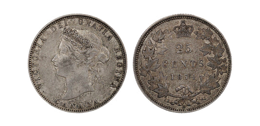 1874H Canada AR 25 Cents