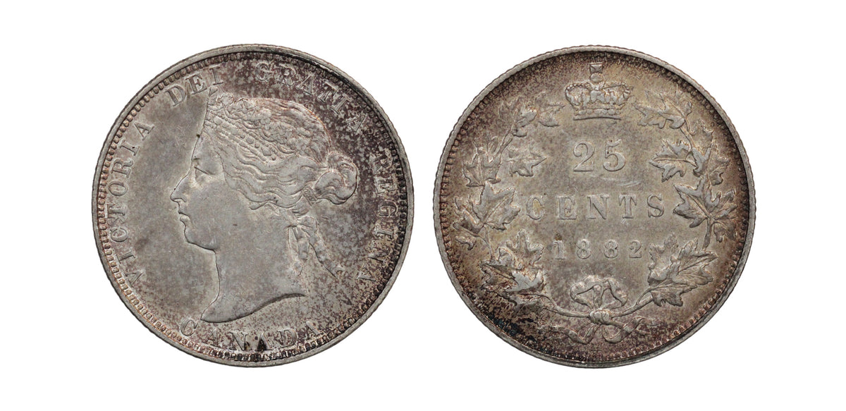 1882H Canada AR 25 Cents