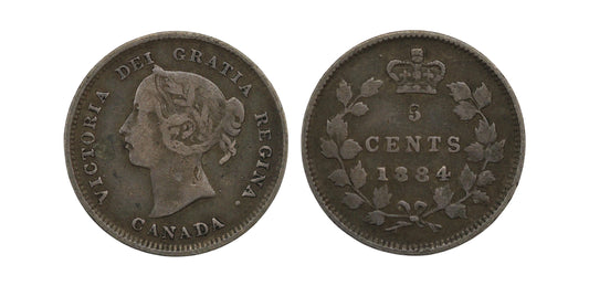 1884 Canada AR 5 Cents