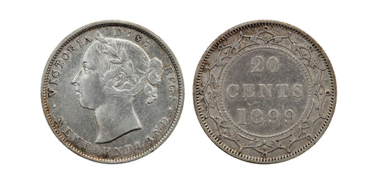1890 Canada Newfoundland AR 20 Cents