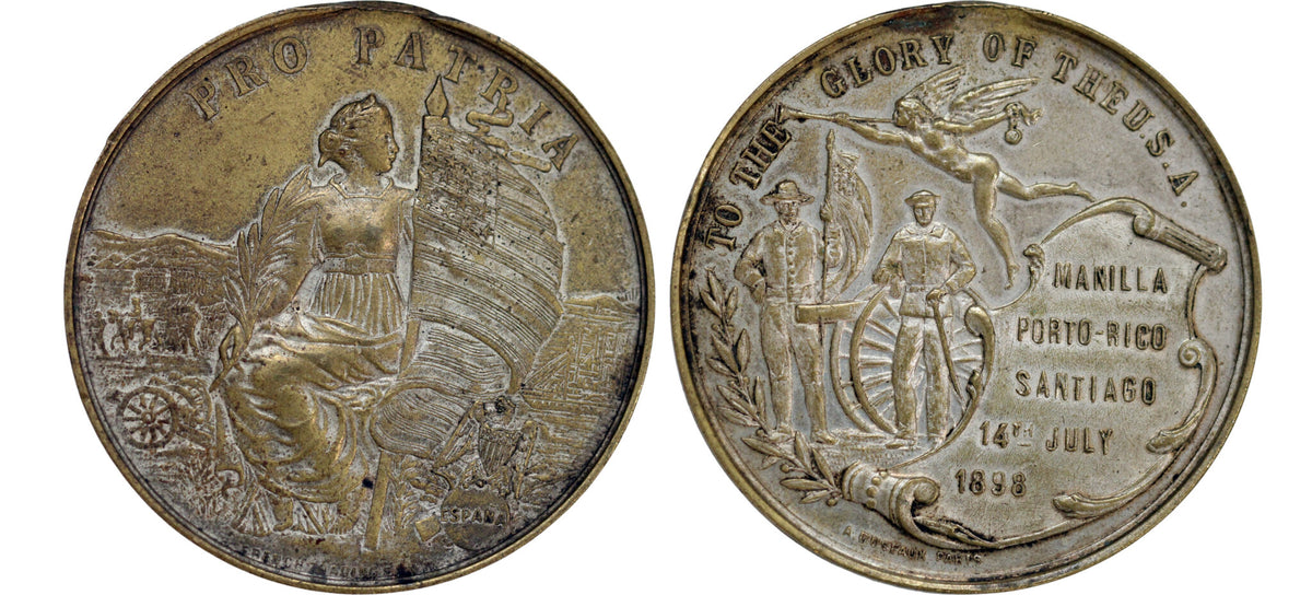 1898 United States Spanish American War AE Medal