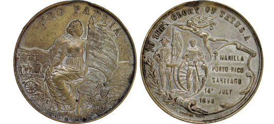 1898 United States Spanish American War AE Medal