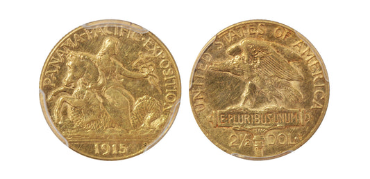 1915-S United States Panama Pacific AV $2.5 PCGS AU Details
