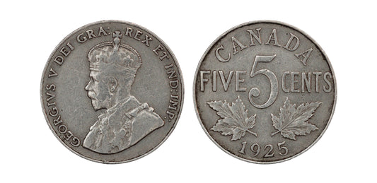 1925 Canada NI 5 Cents