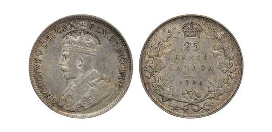 1936 Canada AR 25 Cents