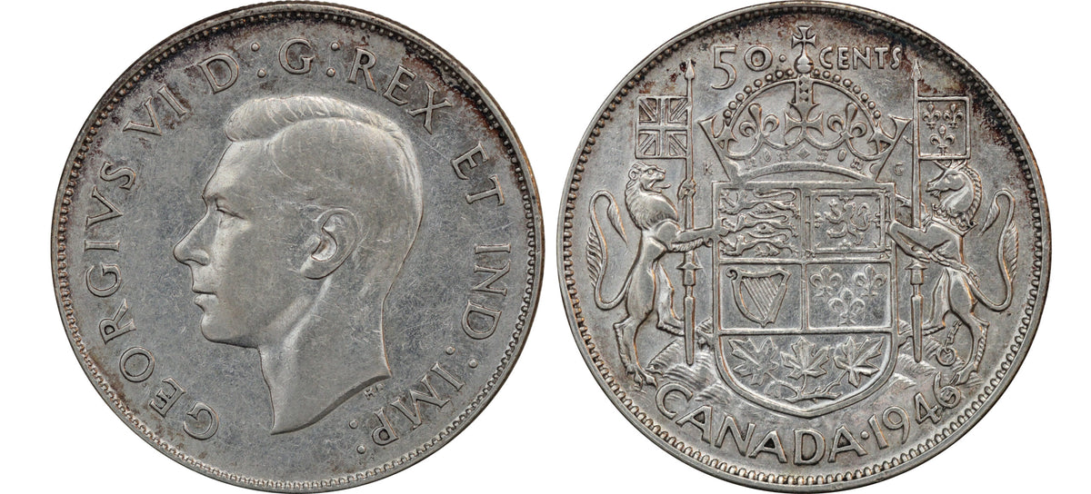 1946 Canada AR 50 Cents Hoof in 6