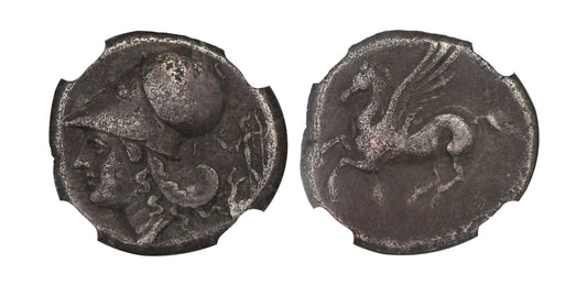345-307 BC Ancient Greece Corinth AR Stater NGC Ch F