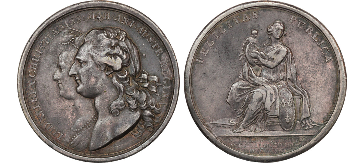 1781 France Louis XVI AR Medal Birth of the Dauphin