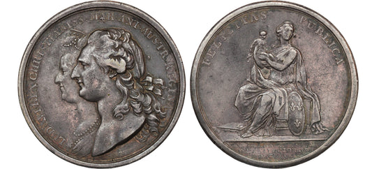 1781 France Louis XVI AR Medal Birth of the Dauphin