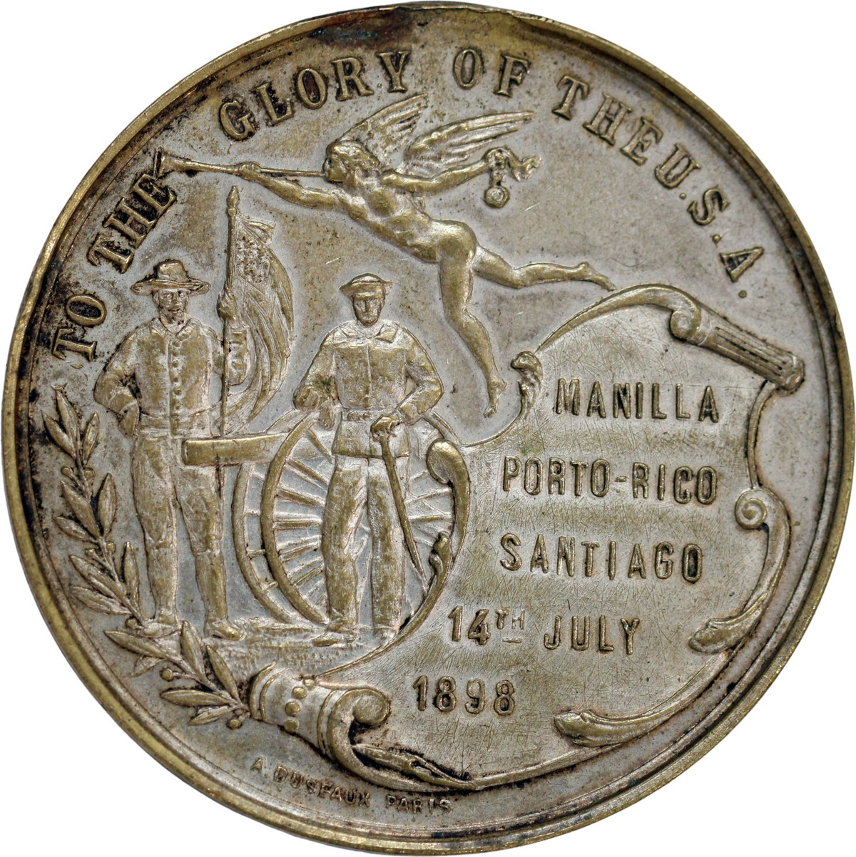 1898 United States Spanish American War AE Medal