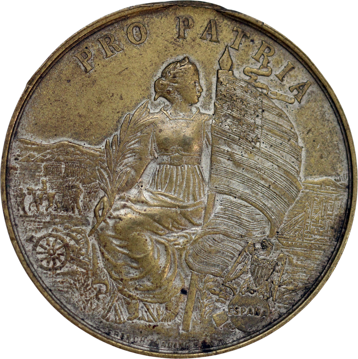 1898 United States Spanish American War AE Medal