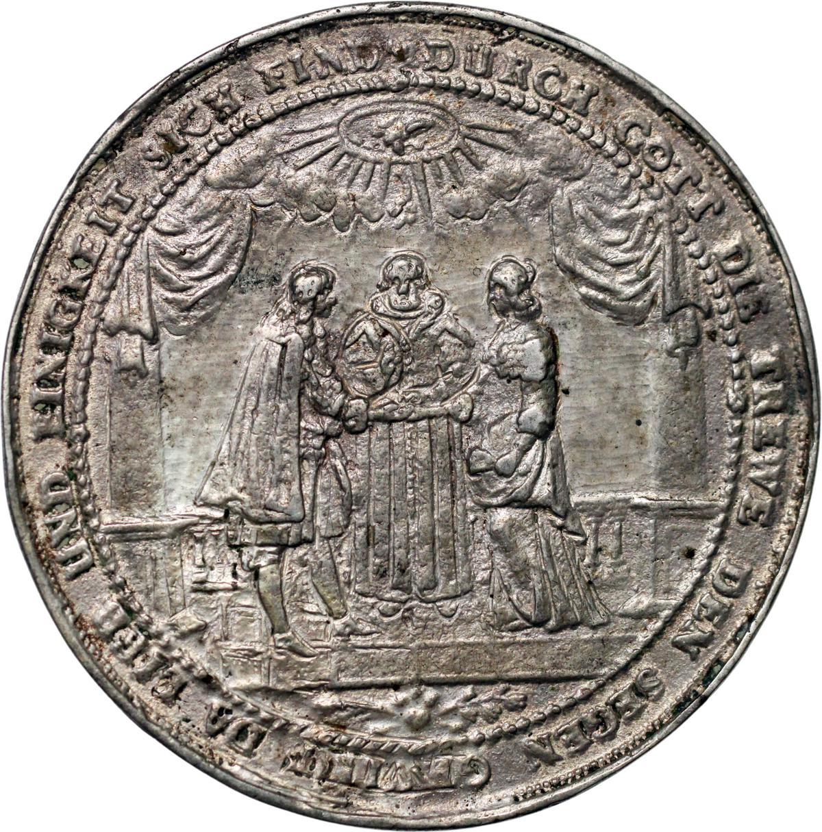 1600s Germany Hamburg AR Cast Marriage Medal