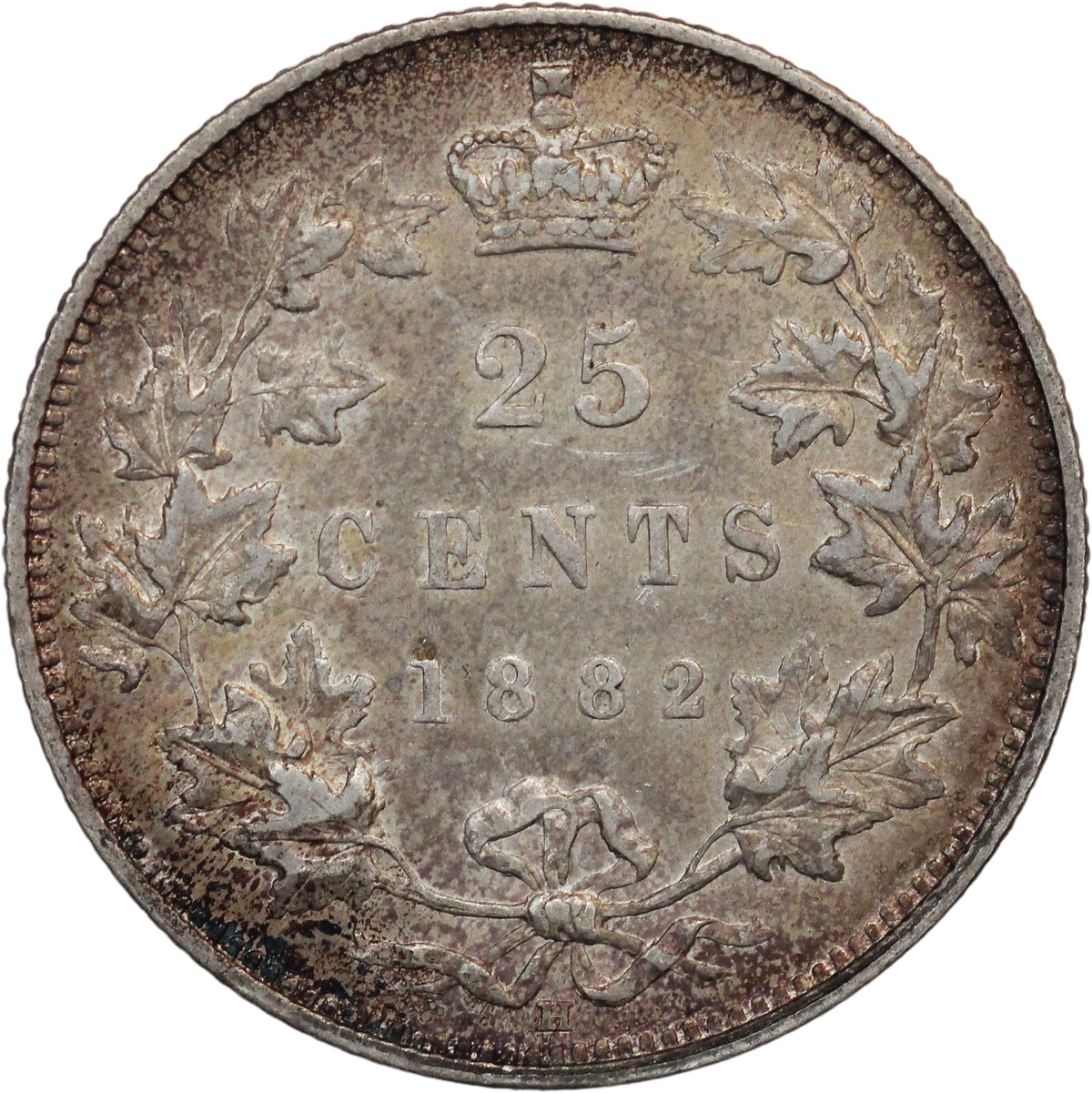 1882H Canada AR 25 Cents