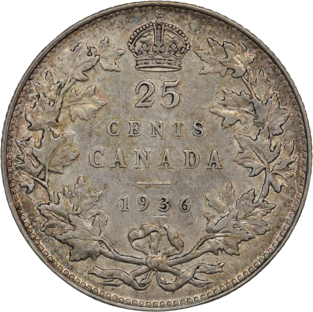 1936 Canada AR 25 Cents