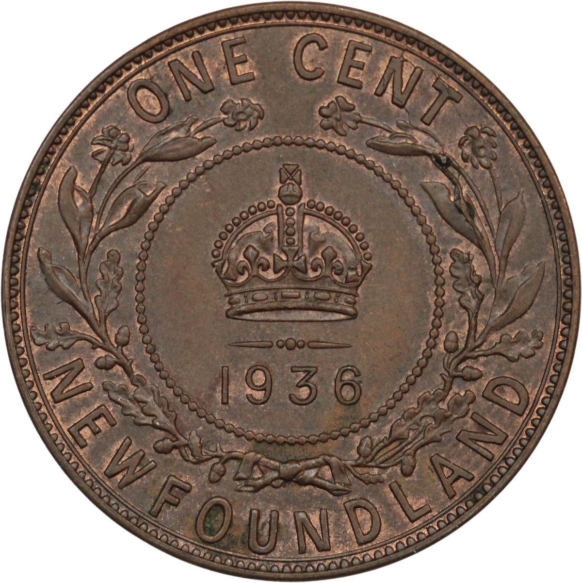 1936 Canada Newfoundland AE Large Cent