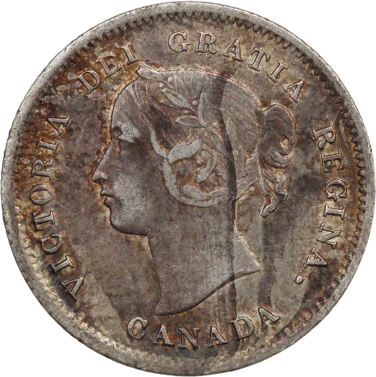 1872H Canada AR 5 Cents