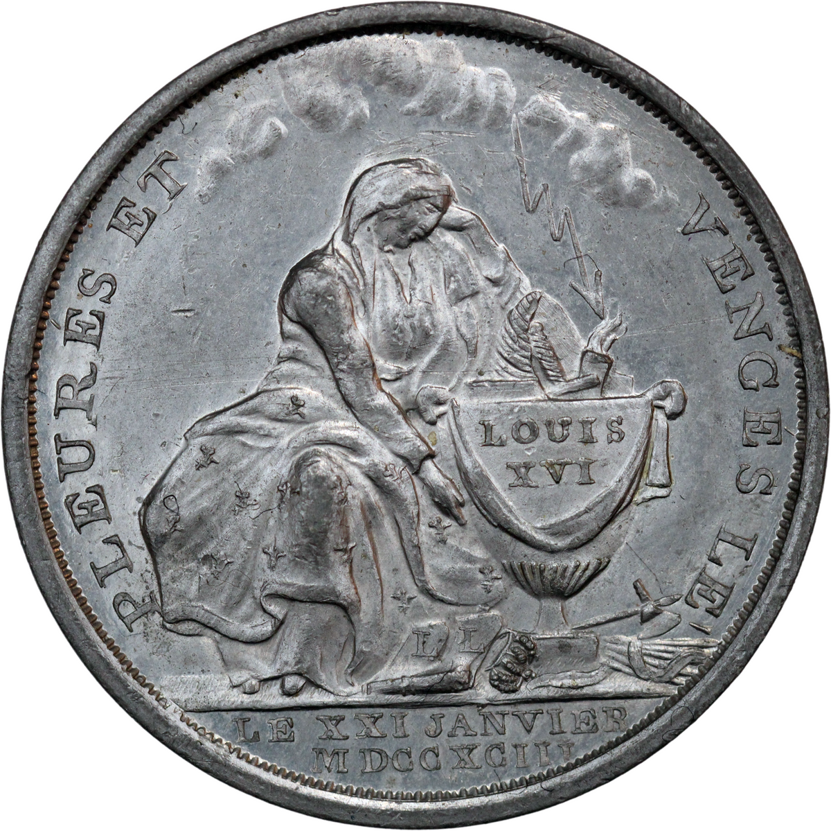 1793 France WM Medal Death of Louis XVI