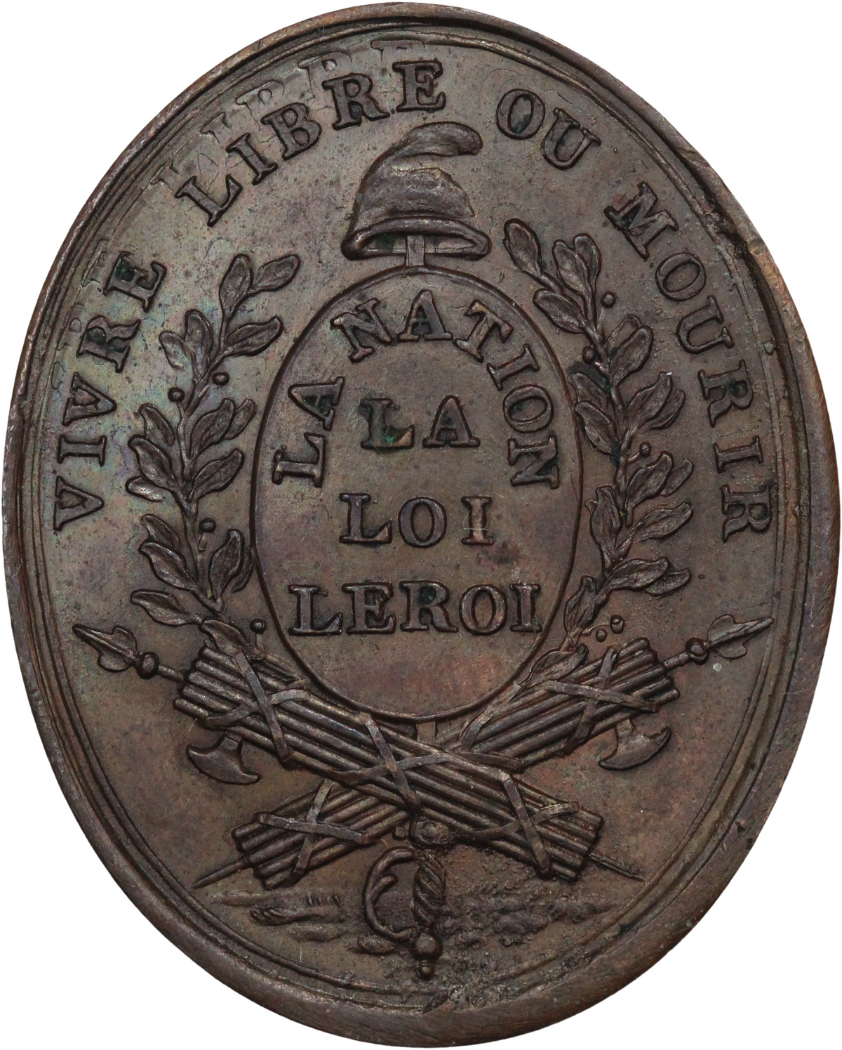 1791 France Revolution Era AE Medal