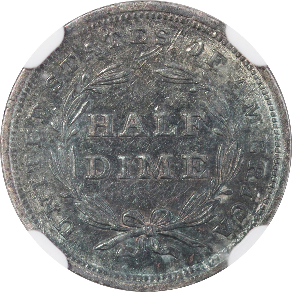 1837/37 United States AR Seated Liberty Half Dime NGC AU Details